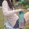 Water Bottle, 32oz Motivational Sports Water Bottle with Time Marker - Times to Drink - Tritan, BPA Free, Wide Mouth Leakproof
