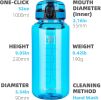 32 Oz Clear Tritan Water Bottle, BPA-Free & Leak-Proof, Wide Mouth with Anti-dust Chug Lid, Reusable Plastic Bottle for Gym, Travel