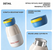 Mini Portable Vacuum Insulated Water Bottle, Built-in Handle Lid Double Wall Stainless Steel Thermal Cup