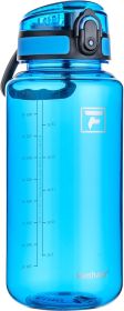 32 Oz Clear Tritan Water Bottle, BPA-Free & Leak-Proof, Wide Mouth with Anti-dust Chug Lid, Reusable Plastic Bottle for Gym, Travel (Color: Classic Blue)
