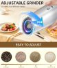 Gravity Electric Salt and Pepper Grinder Set with 2-Speed, Rechargeable Salt and Pepper Grinder Set, Adjustable Coarseness, Whiet LED Light