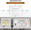 Extra Large Expandable Silverware Organizer, BPA-Free Food-Safe Cutlery Flatware Organizer, Kitchen Utensil Drawer Organizer