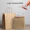 12 Pack Stainless Steel Chip Bag Clips Covered with Silicone NO More Sharp Edges, Bulldog Clips for Food Bags Air Tight Seal