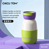 Mini Portable Vacuum Insulated Water Bottle, Built-in Handle Lid Double Wall Stainless Steel Thermal Cup